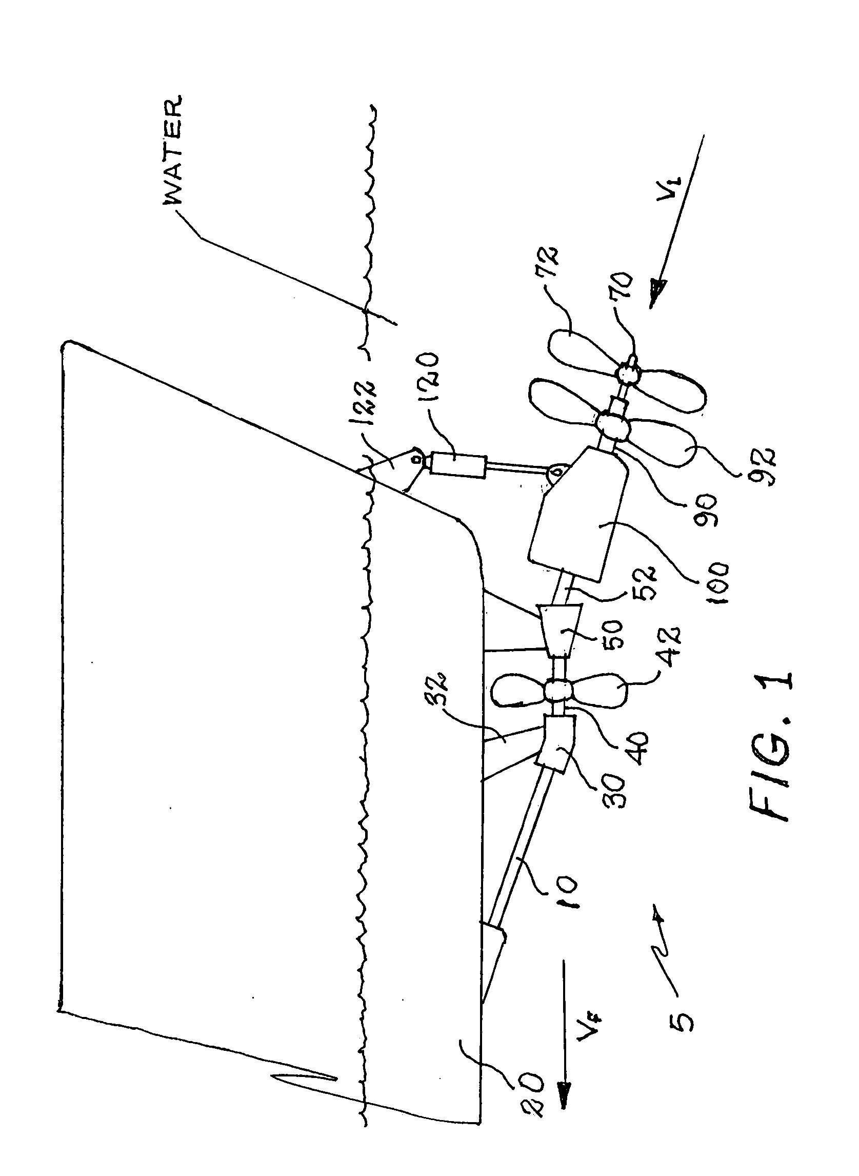 Propulsion system for a ship or seagoing vessel