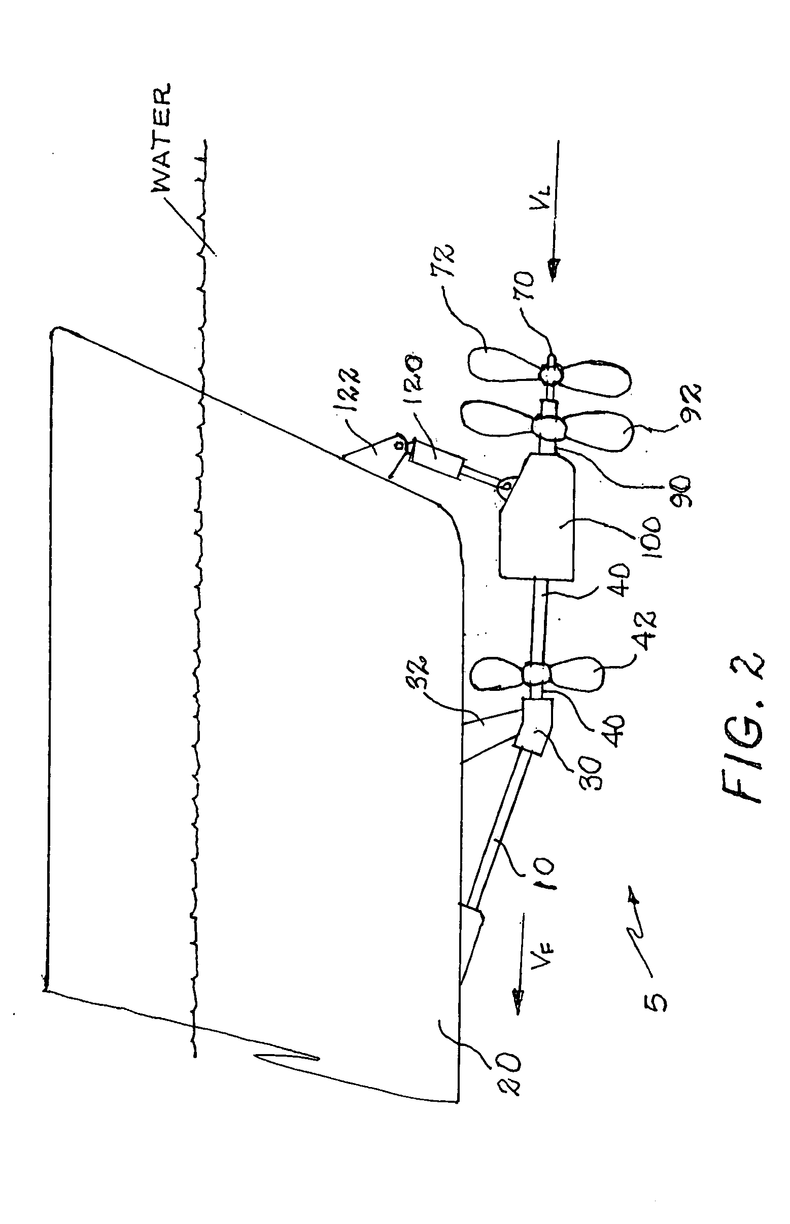 Propulsion system for a ship or seagoing vessel