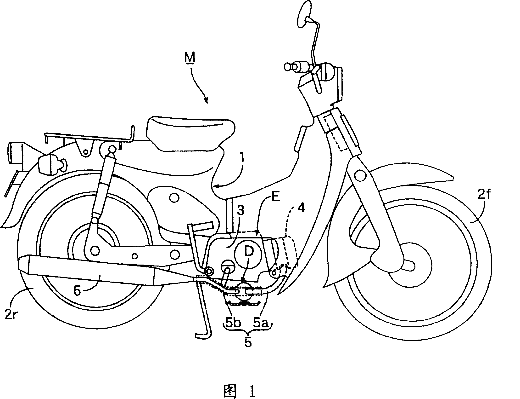 Exhaust purifying device for motor