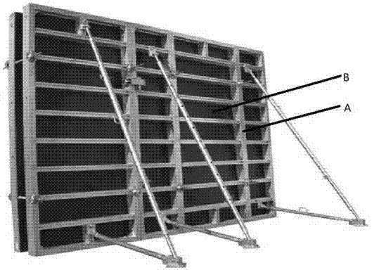 Combined formwork with radio frequency identification electronic chip