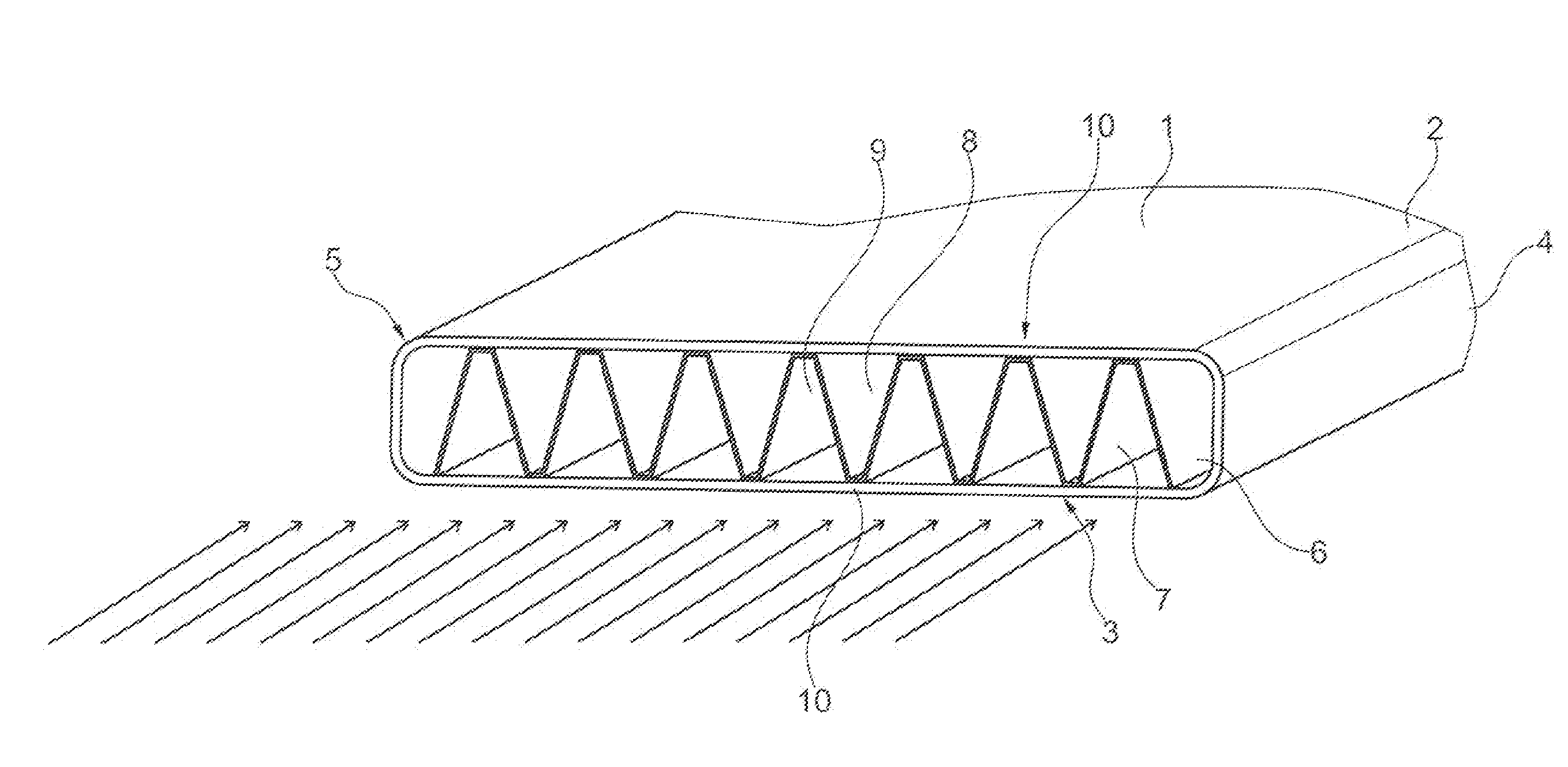 Corrugated fin and method for producing it