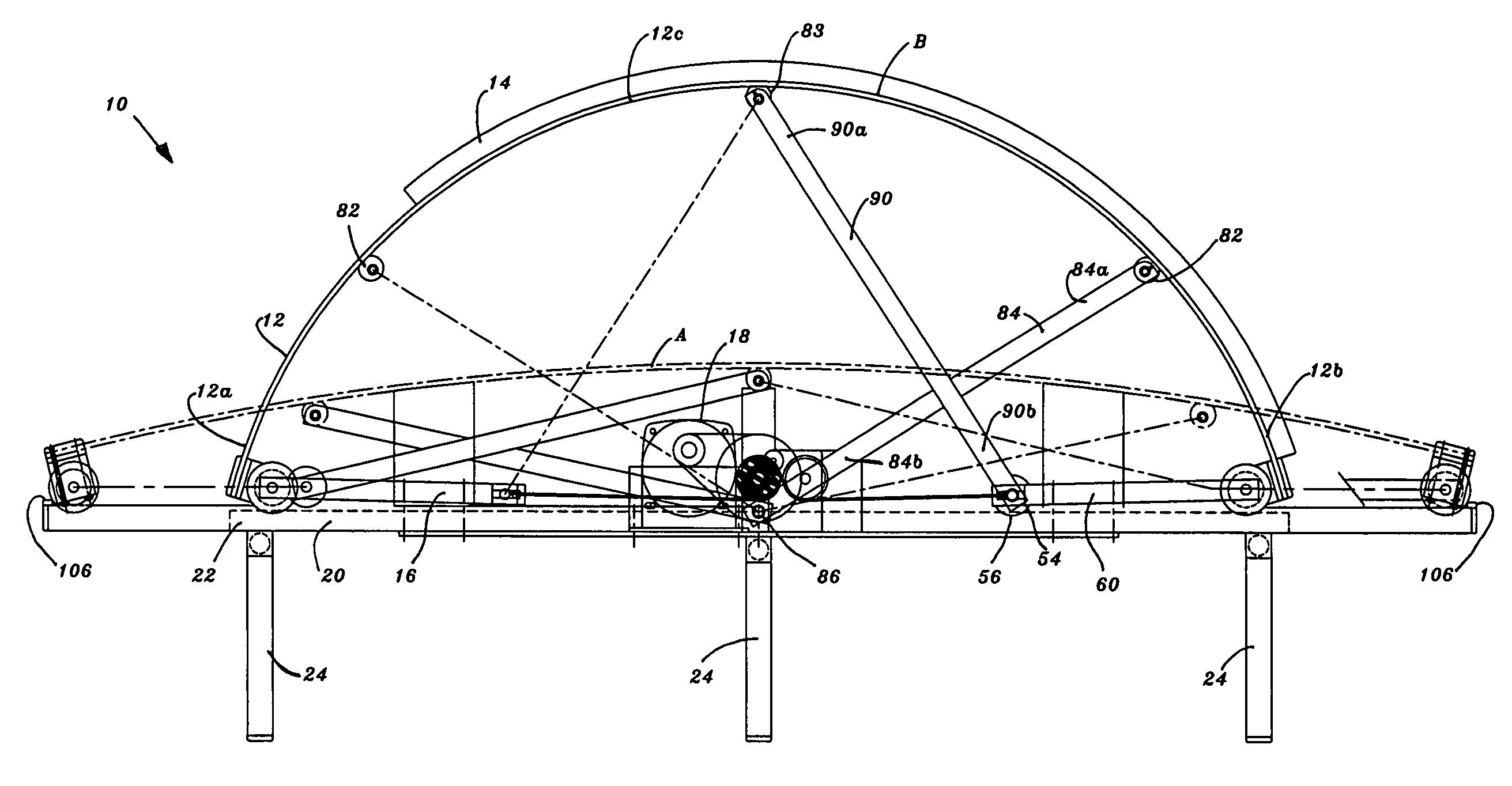 Variable radius flexibility apparatus