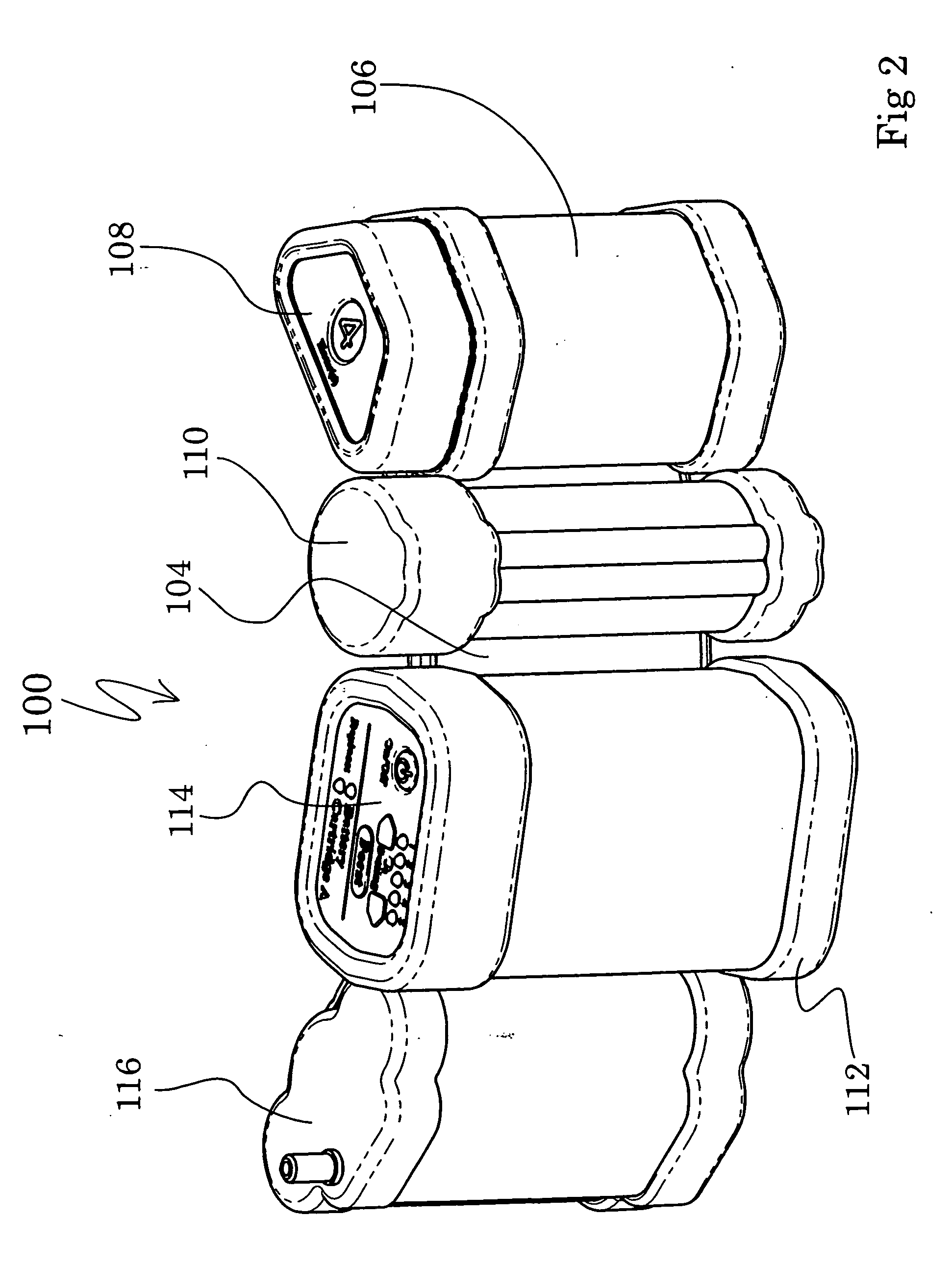 Ambulatory oxygen concentrator containing a power pack