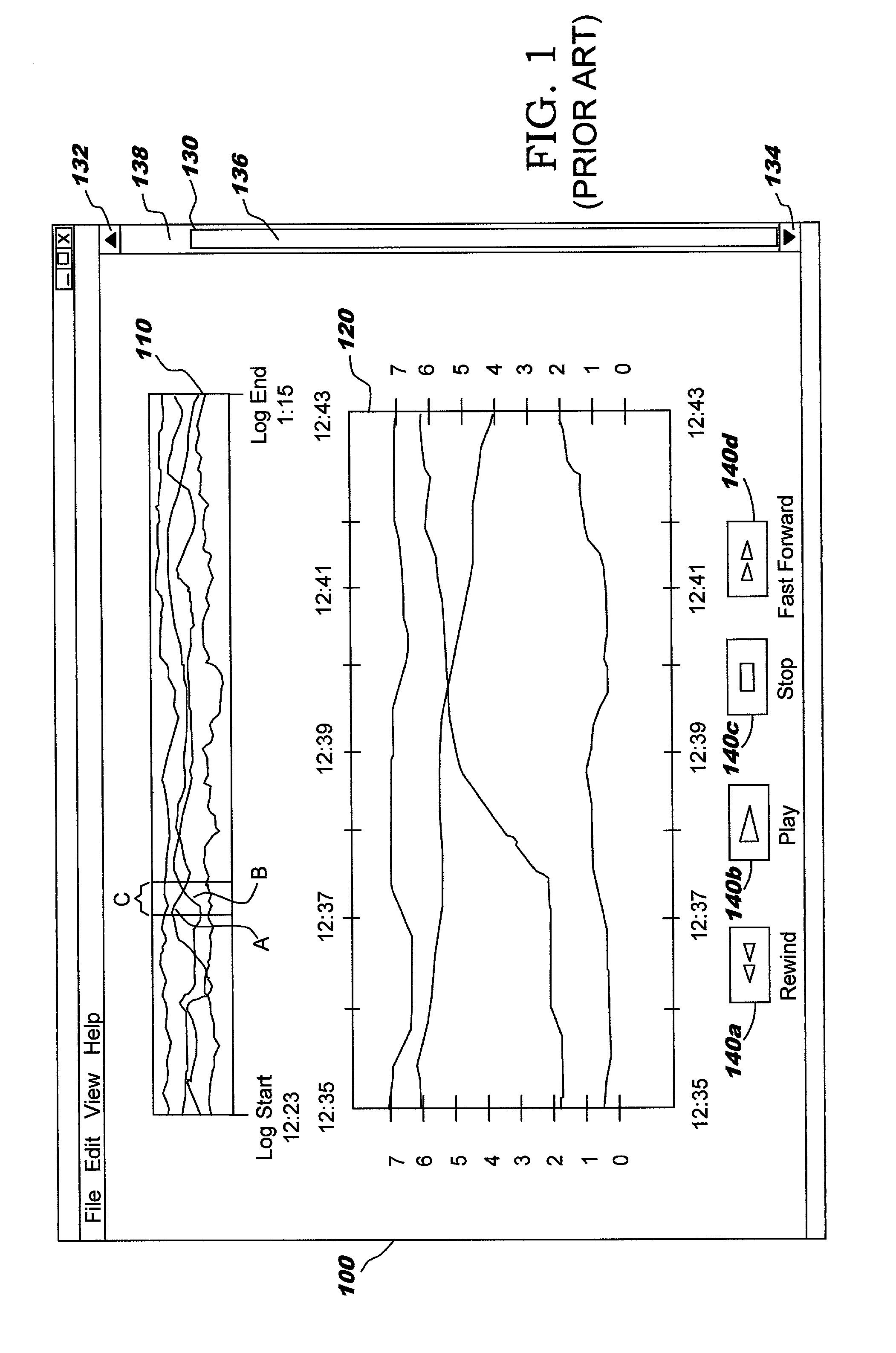 Graphical user interface for direct control of display of data