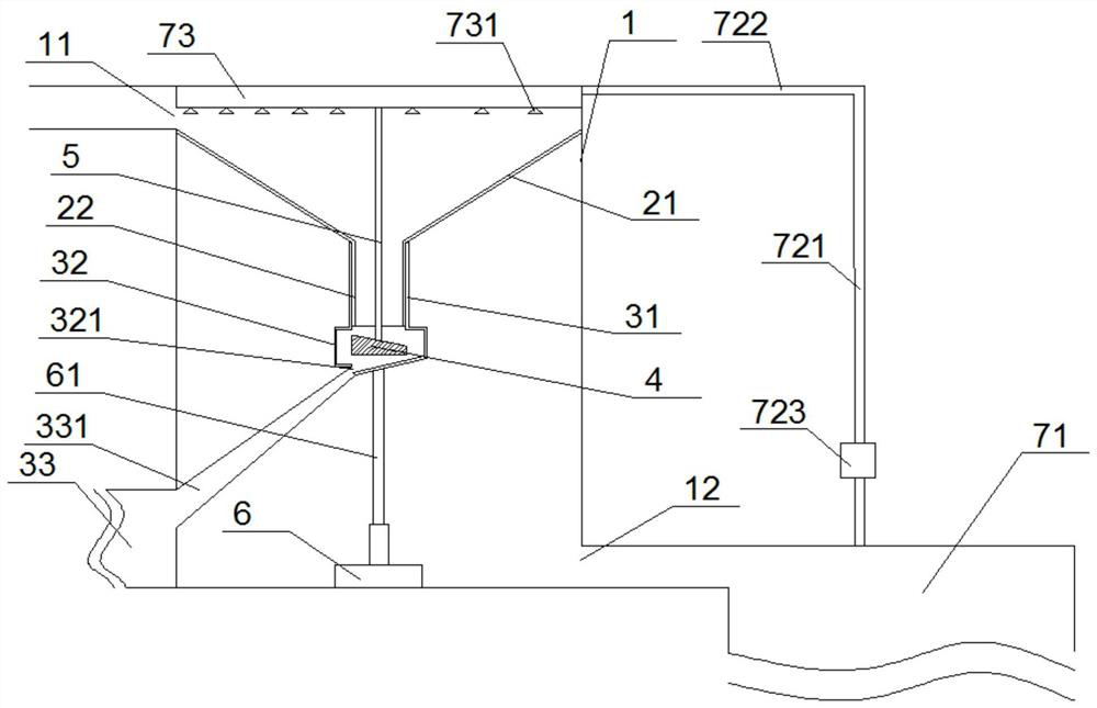 Air side drainage system and construction method thereof