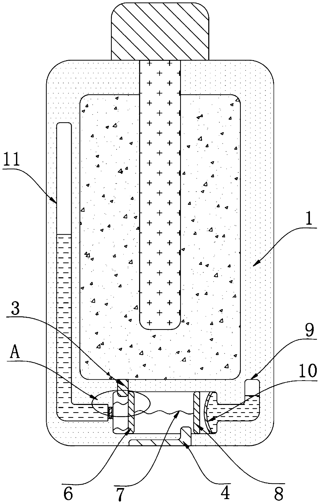 Anti-electric leakage battery for air conditioner remote controller