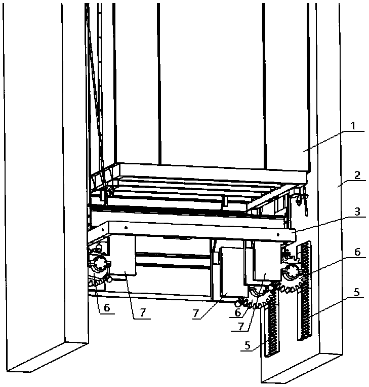 An anti-fall self-locking device for vertically lifting elevators