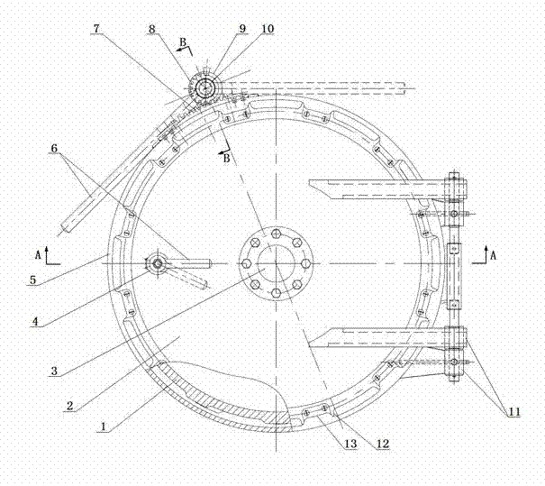 Pressure-proof watertight circular door for ships and warships