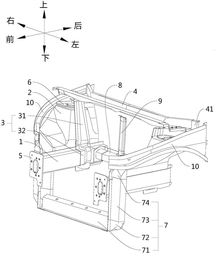 Vehicle front cabin structure and vehicle
