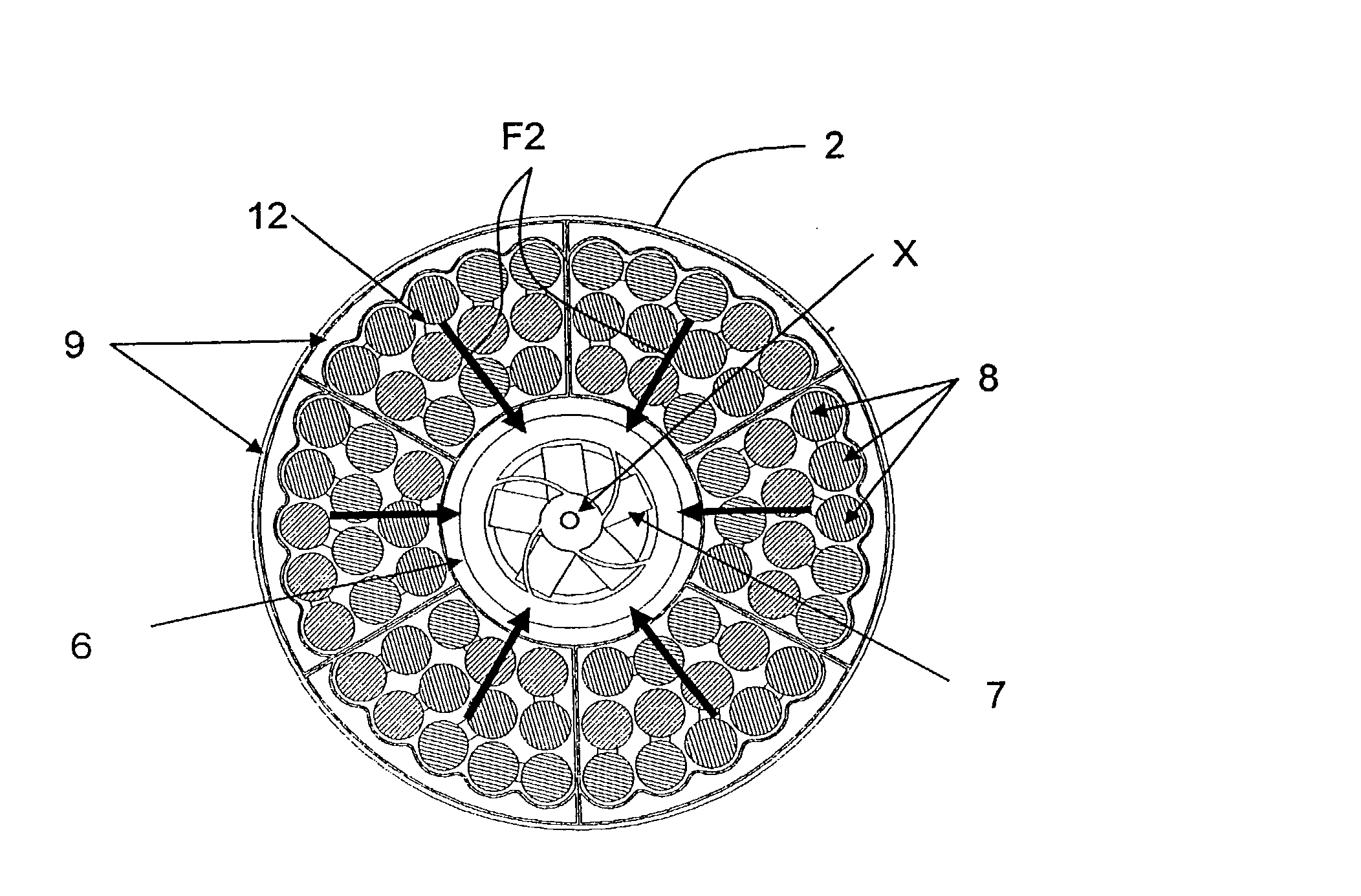 Electrochemical battery having a surface of revolution