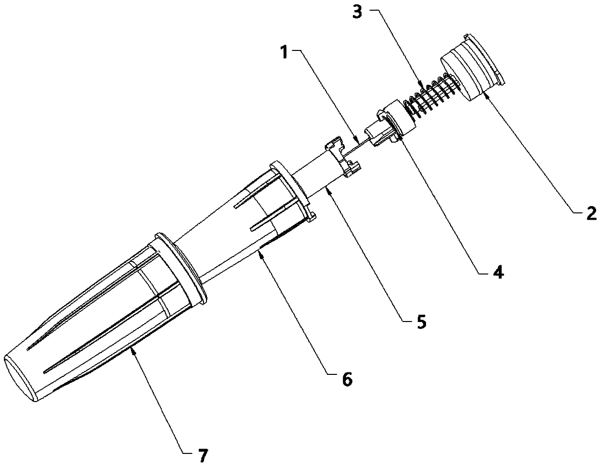 Safe injection device, injector and assembling method thereof