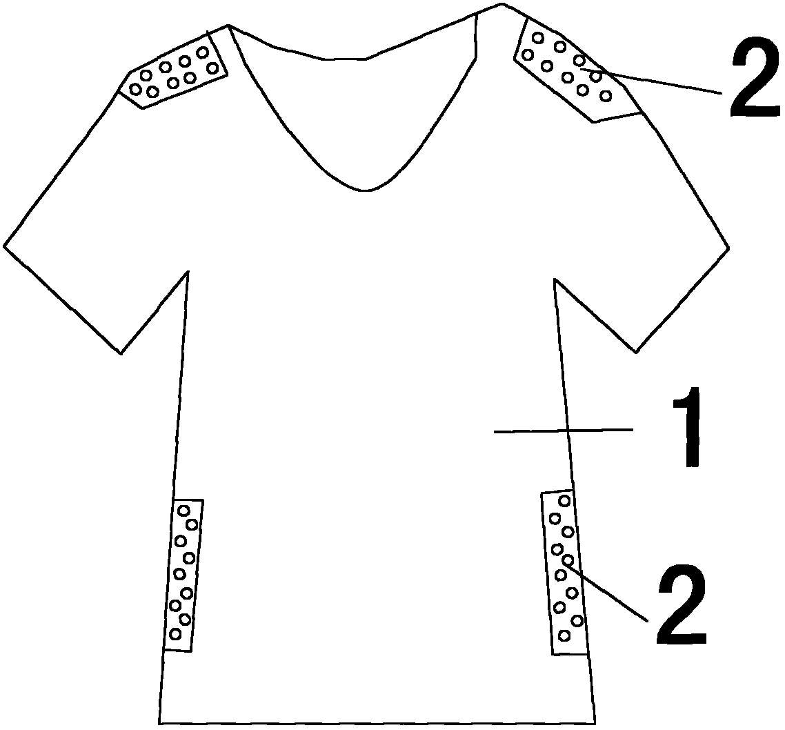 T-shirt with meshes and capacity of effectively shielding electromagnetic waves