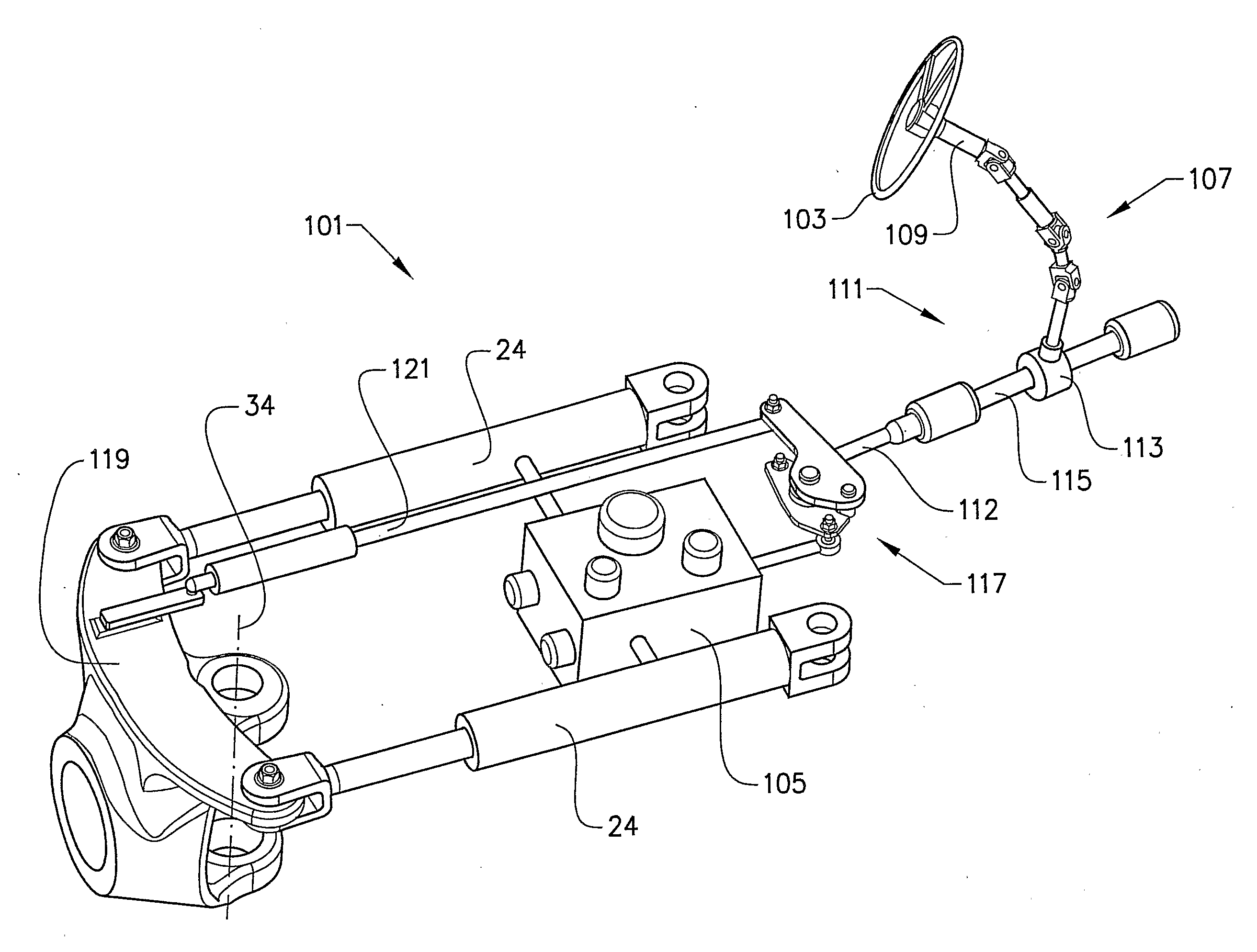 Straight motion assisting device for a work machine