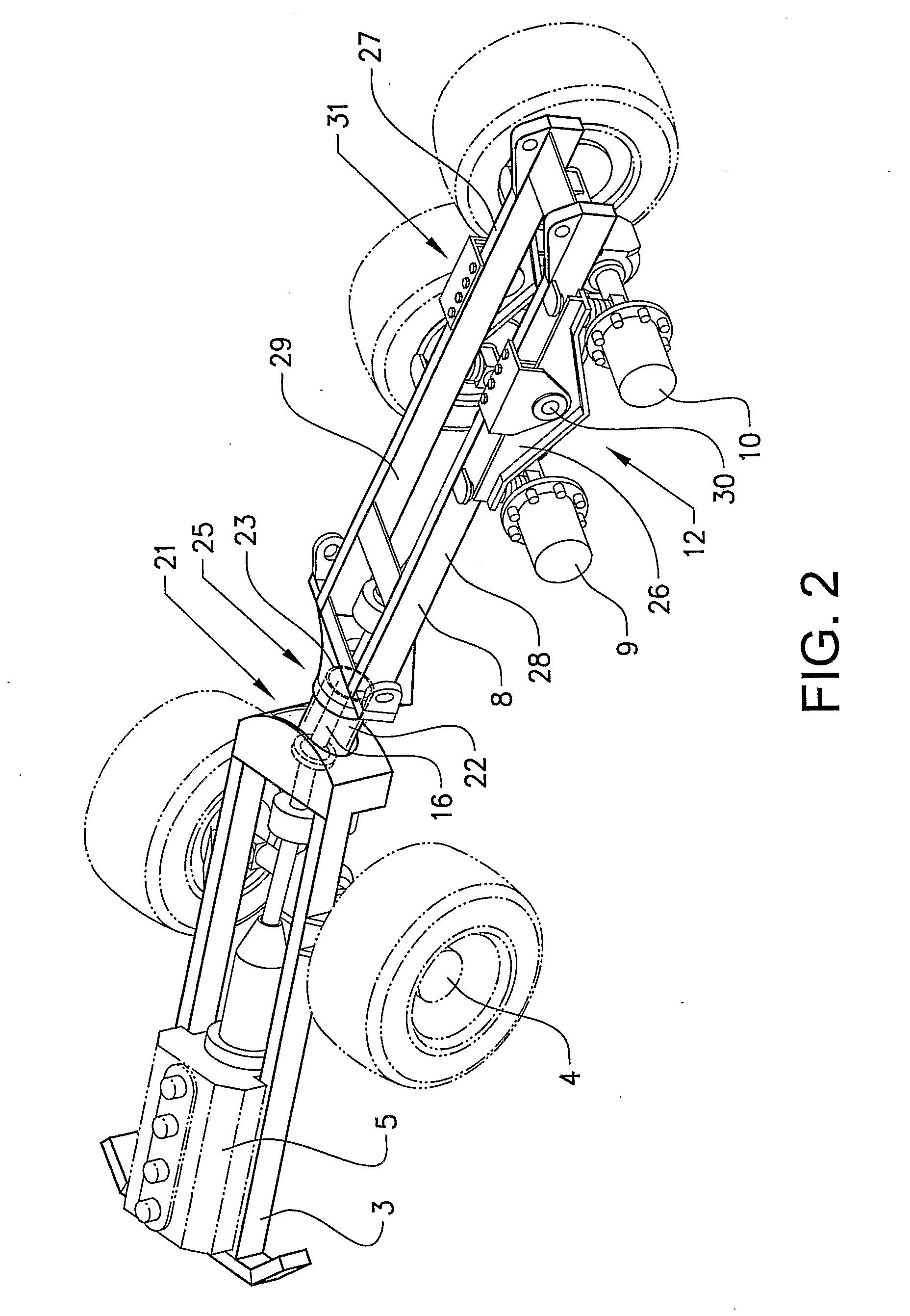 Straight motion assisting device for a work machine