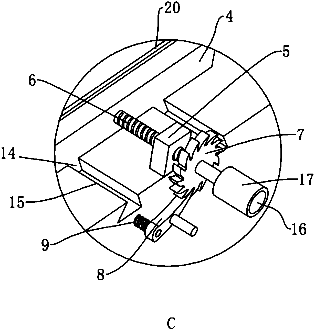 Mold fixing device for hydraulic punching machine workbench