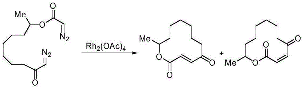 Method for selectively generating trans-macrocycloalkene by gold-catalyzed intramolecular diazo coupling