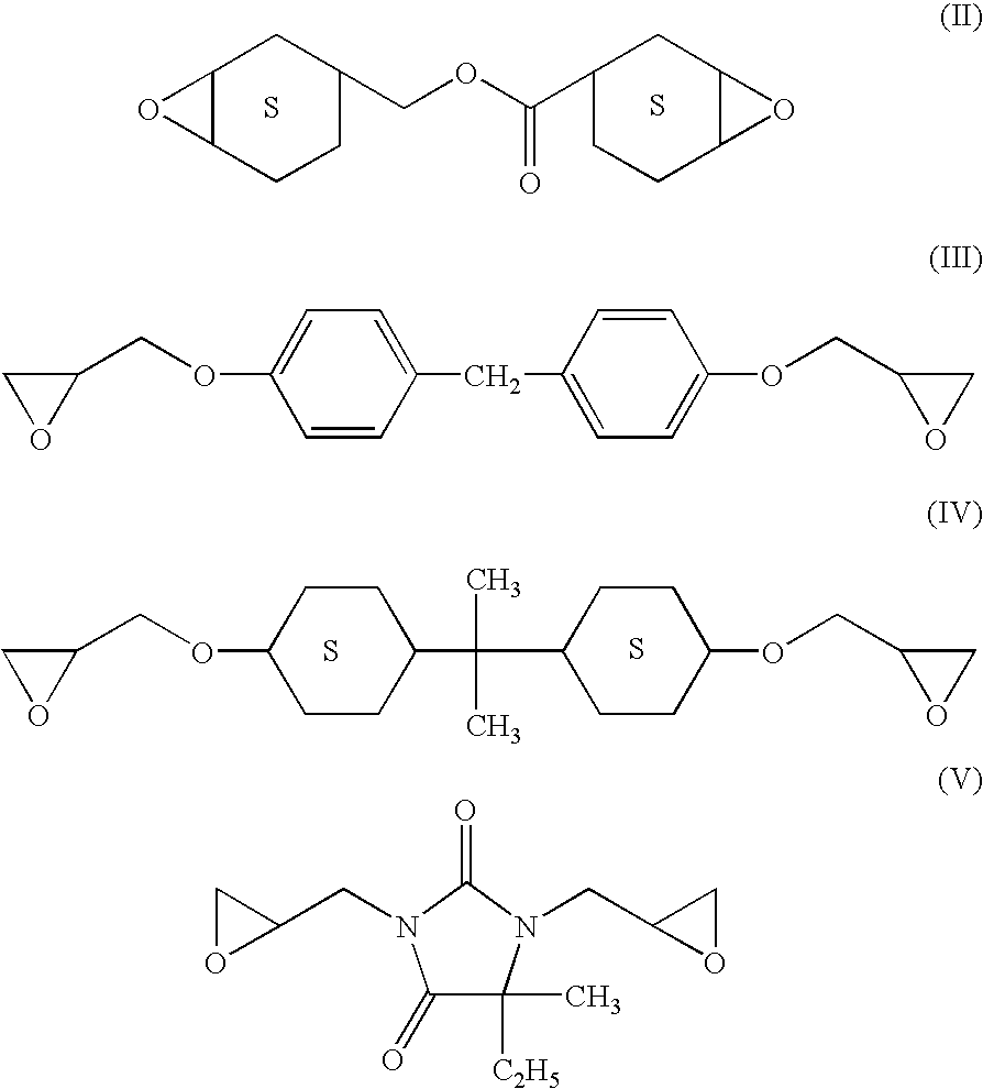Epoxy resin compositions, solid state devices encapsulated therewith and method