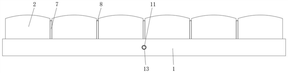 Fabricated soft package wall surface with heat dissipation structure