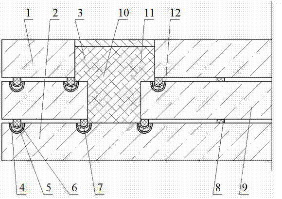 Metal-welded sealed plain double-vacuum-layer glass with edges sealed by sealing grooves and manufacturing method thereof