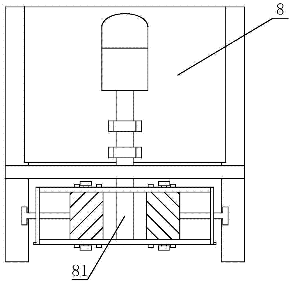 Material transport base of a steel strip winder