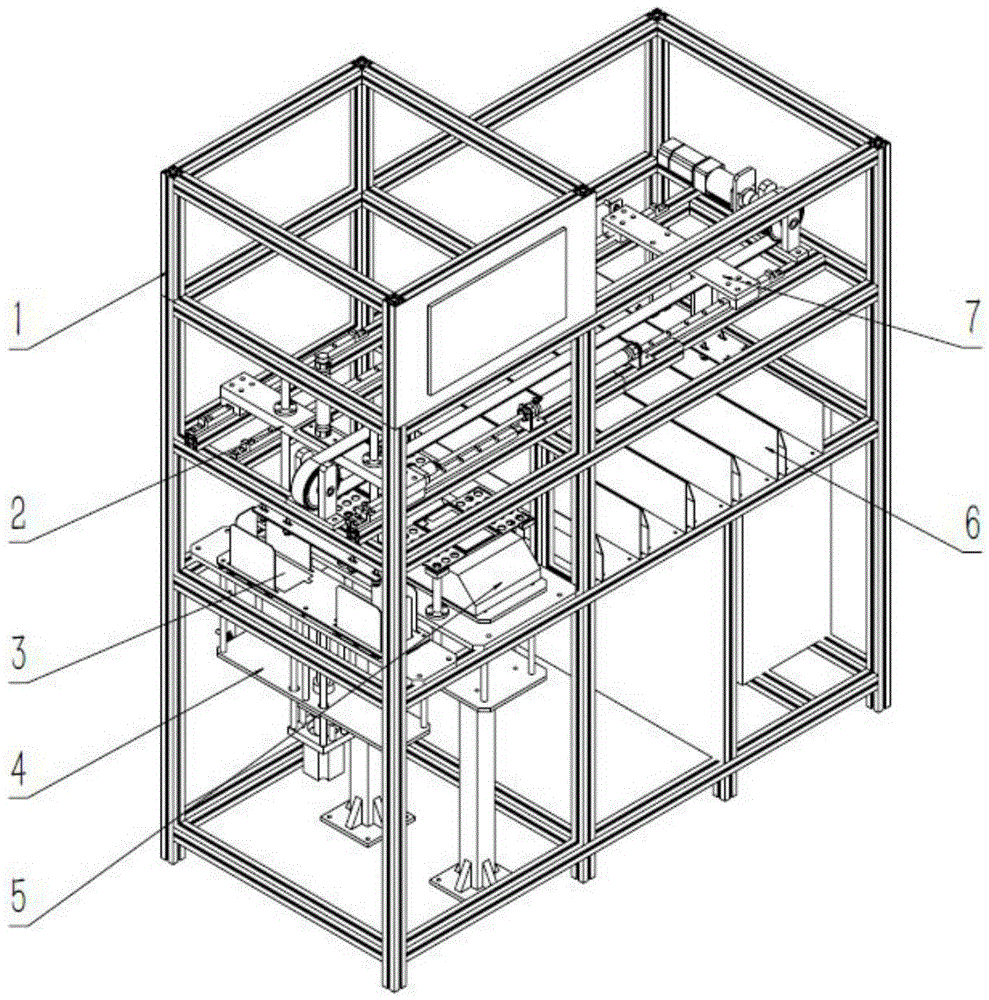 An automatic weighing and sorting device for lithium battery pole pieces