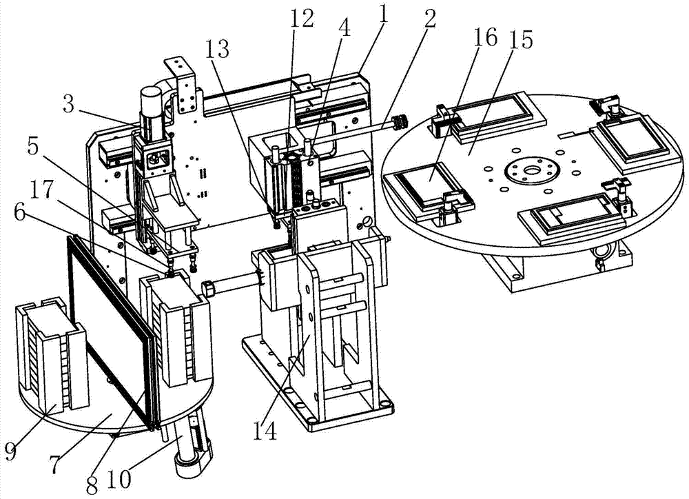 A pole piece feeding and rolling device