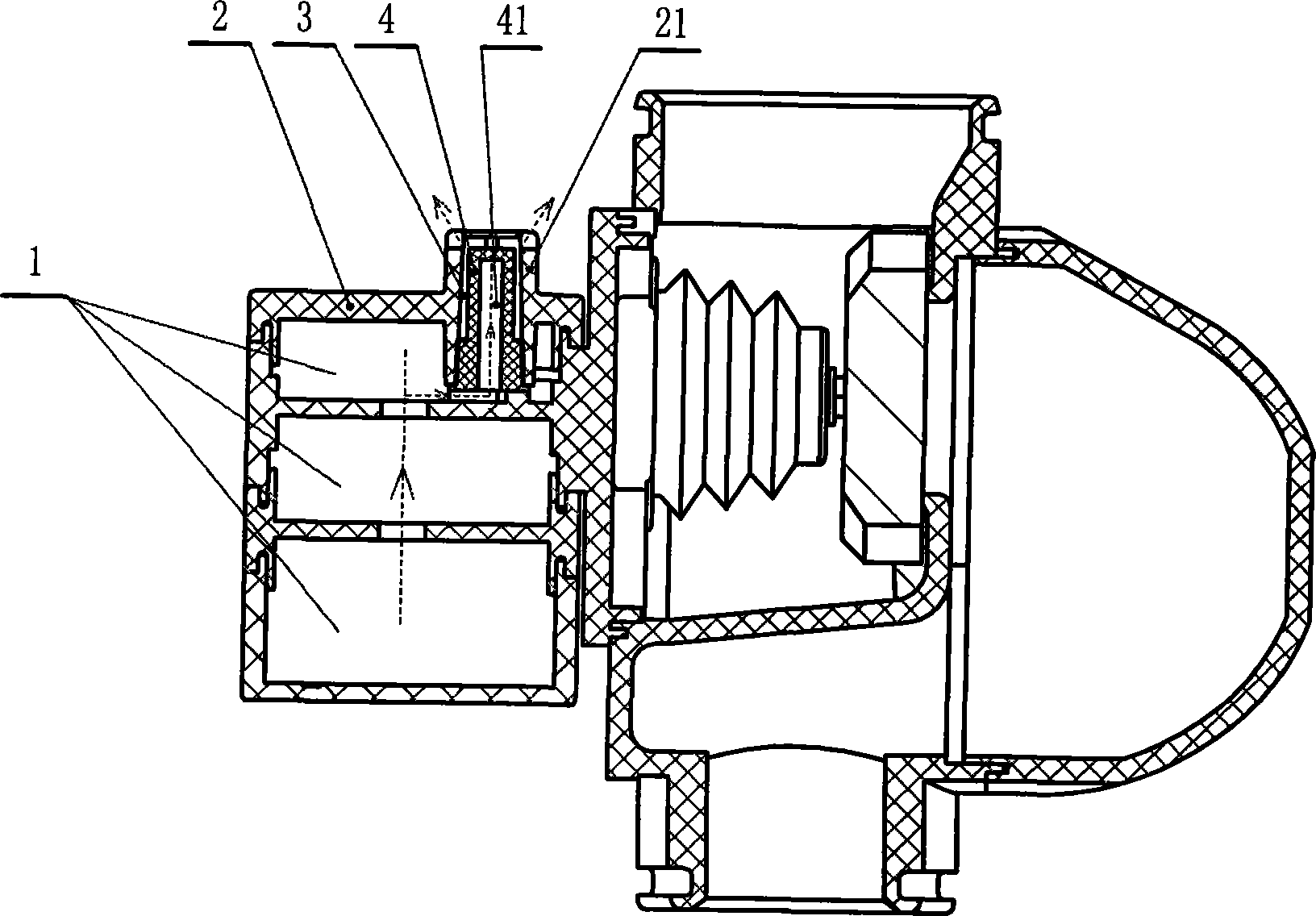 Exhaust for gas meter valve