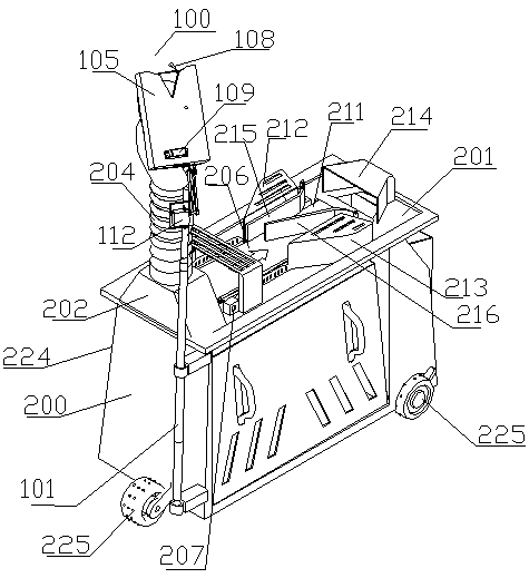 Integrated machine for auxiliary picking and classified collecting of fruits