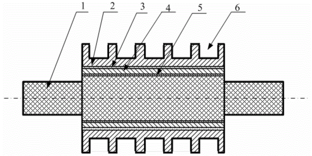 Wearable alloy profile steel bushing combined roller with groove and manufacturing method thereof