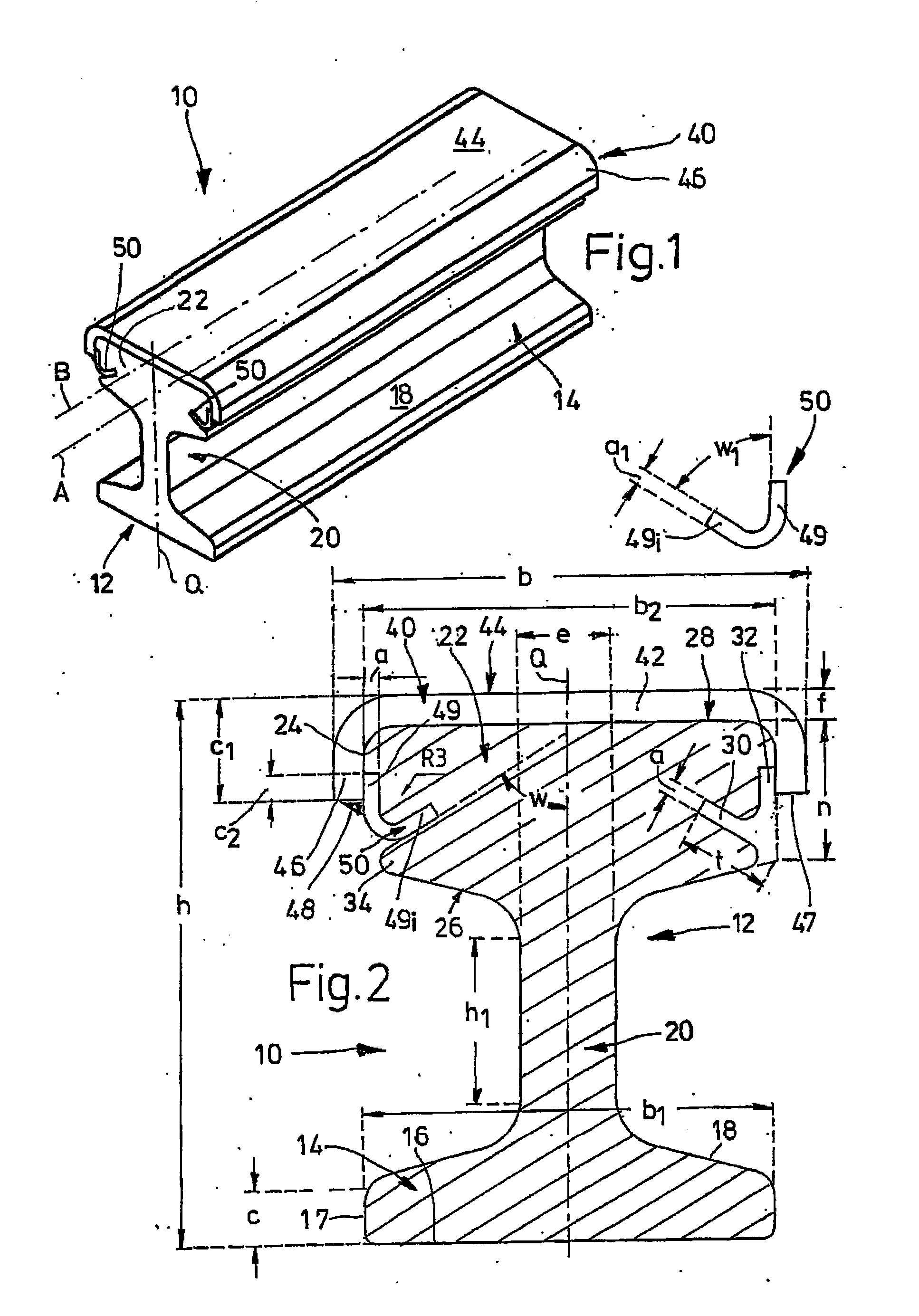Composite profile provided with a support body made of a light metal material and a profiled strip and a method for producing said profile
