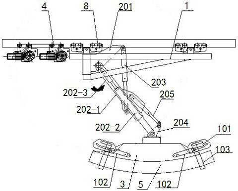 Segment crane and hoisting method