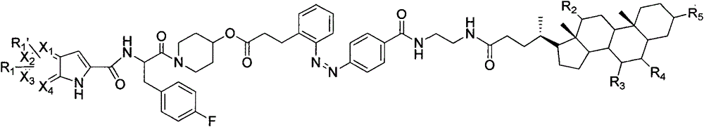 Glycogen phosphorylase inhibitor bile acid derivatives containing azo bond, preparation method and medical application thereof
