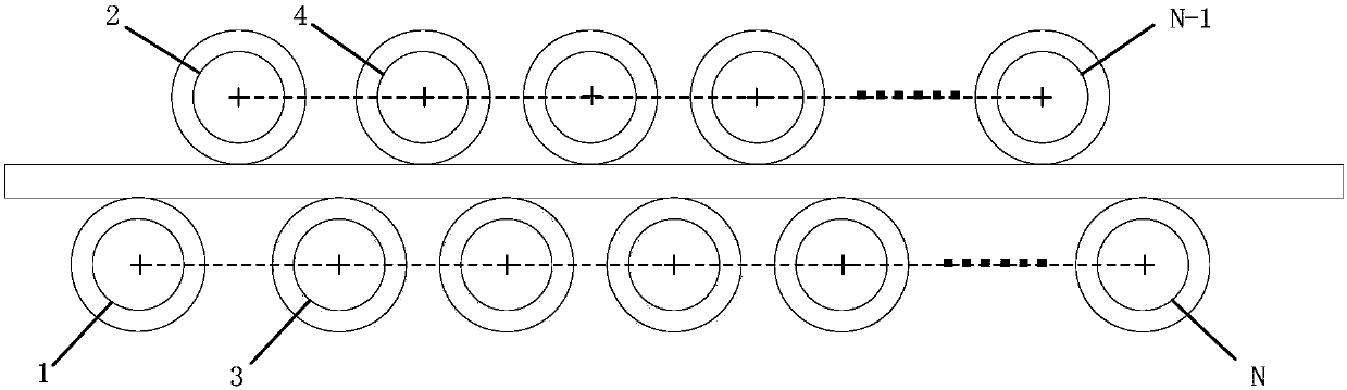 Roller type straightening technological parameter setting method for optimizing head and tail part straightening