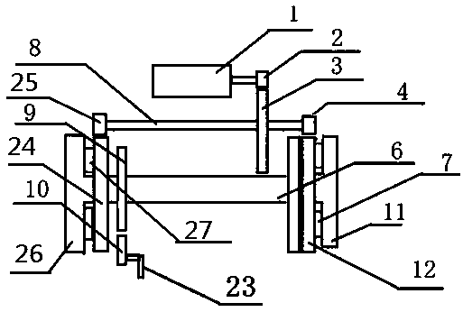 Transmission system of threading machine