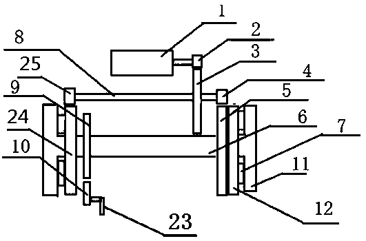 Transmission system of threading machine