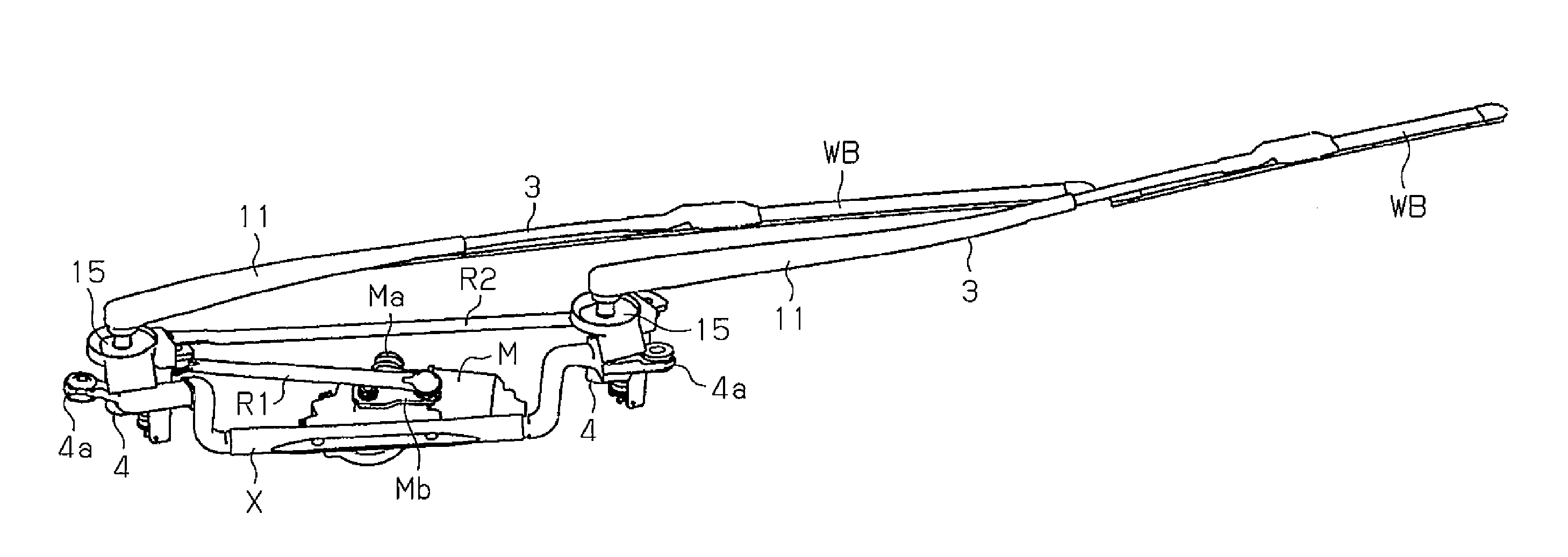 Vehicle wiper device