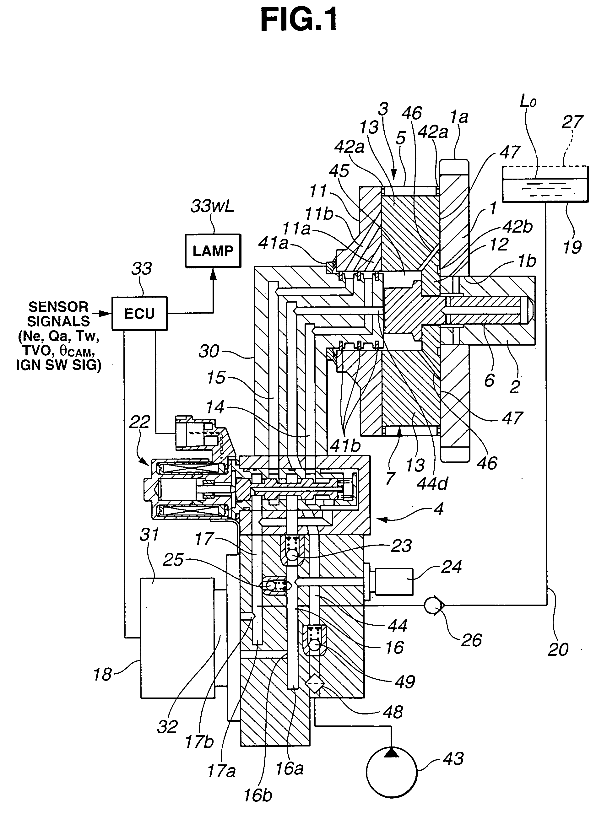Variable valve timing control system of internal combustion engine