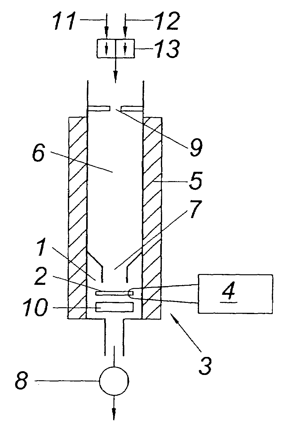 Method and apparatus for determining the non-volatile component of aerosol particles in a gas sample
