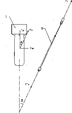 Suspension device for probing falling body