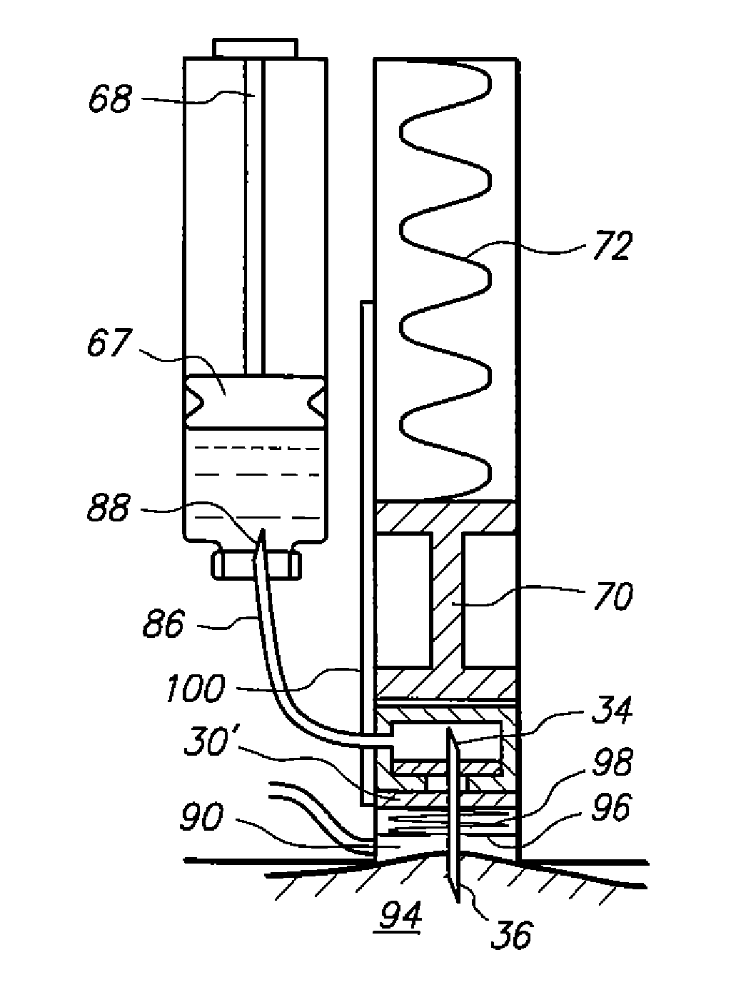 Injection System With Hidden Needles