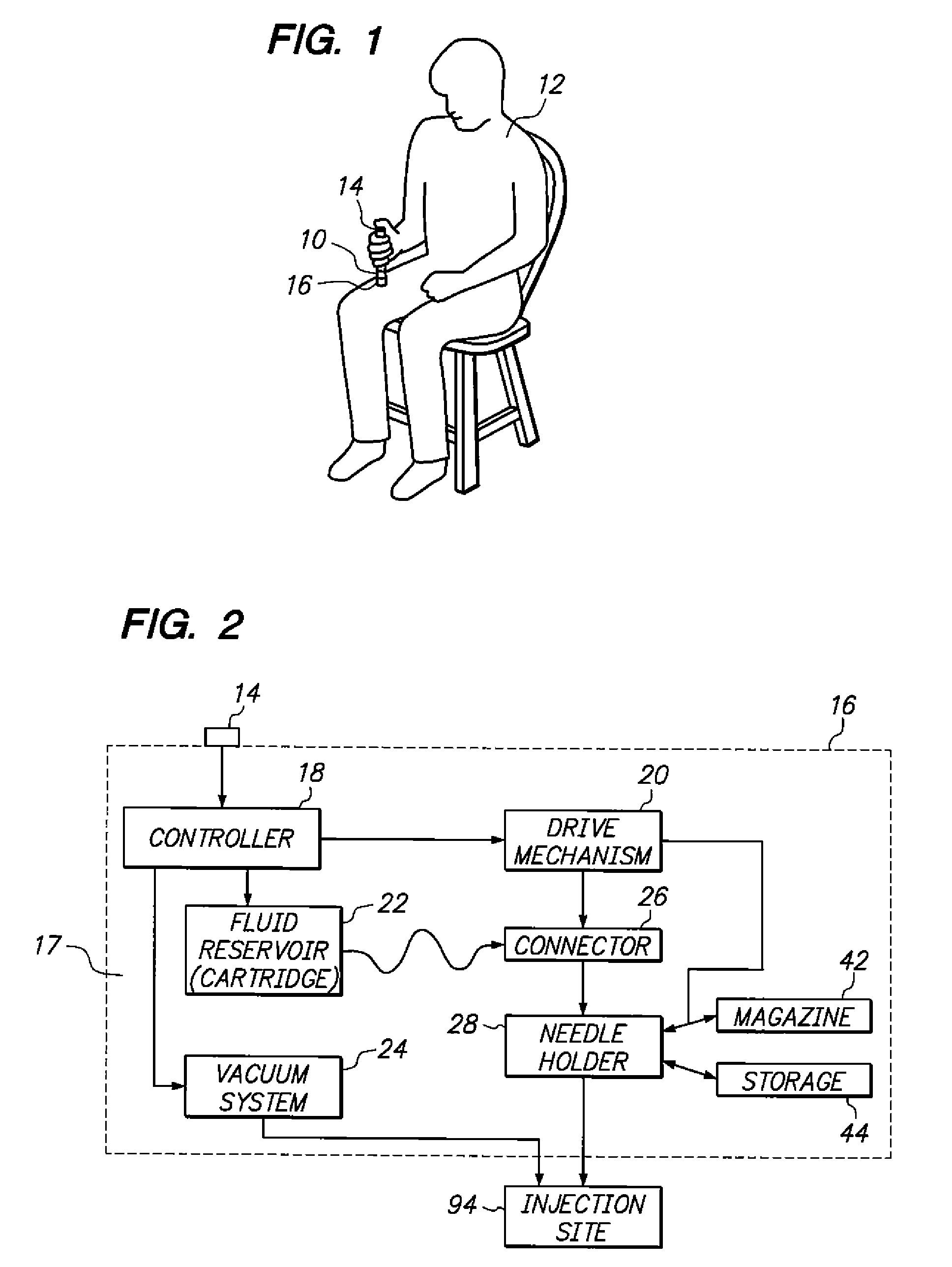 Injection System With Hidden Needles