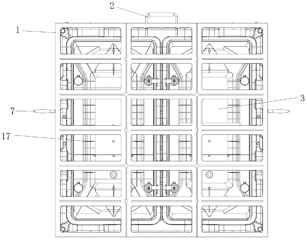 Magnesium alloy die-casting box with high heat dissipation efficiency