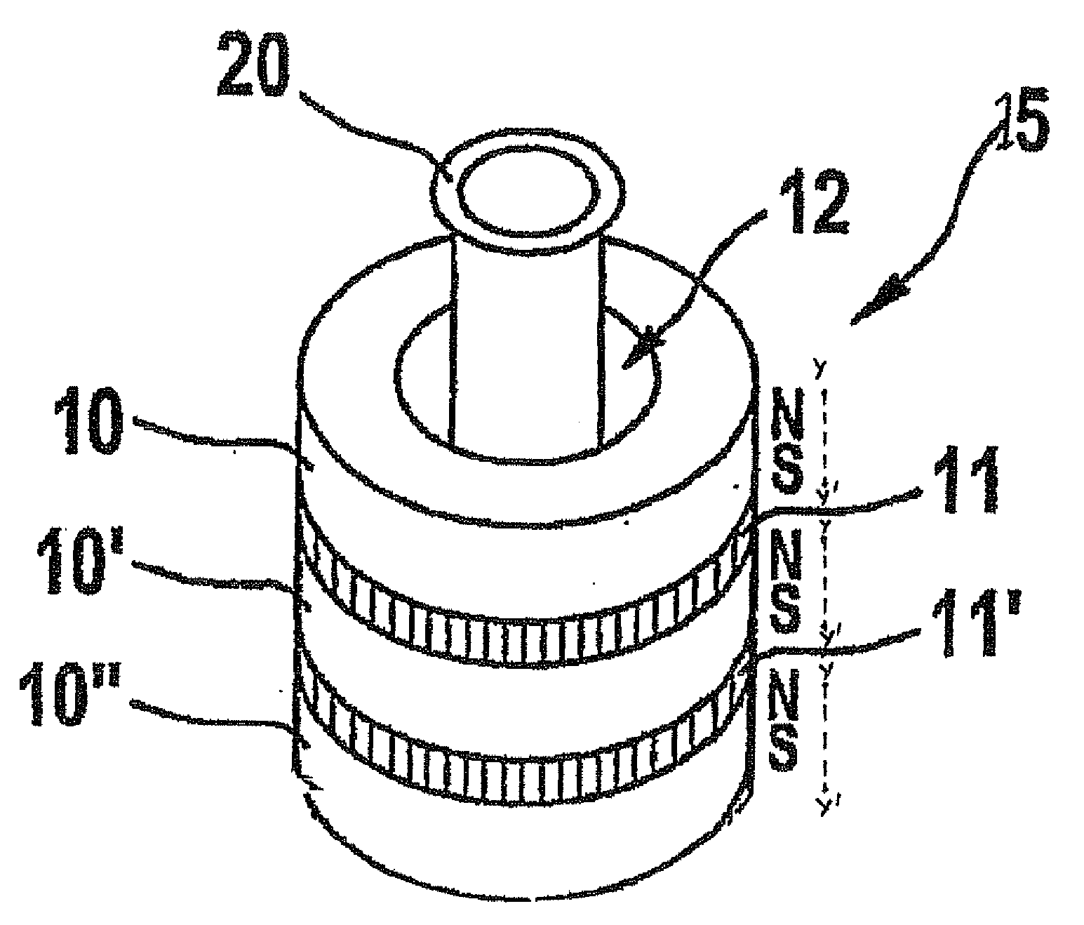 Magnetising portion for a magnetic separation device