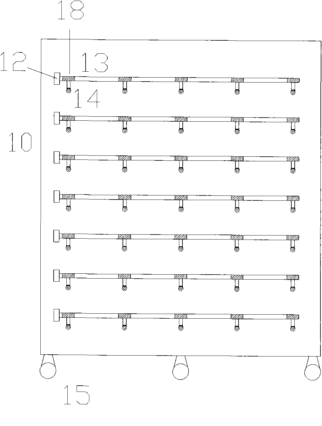 Self-controllable wind-induced rain load simulation experimental device for buildings