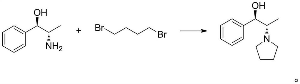 A method for preparing chiral (1r, 2s)-1-phenyl-2-(1-pyrrolidinyl)propan-1-ol