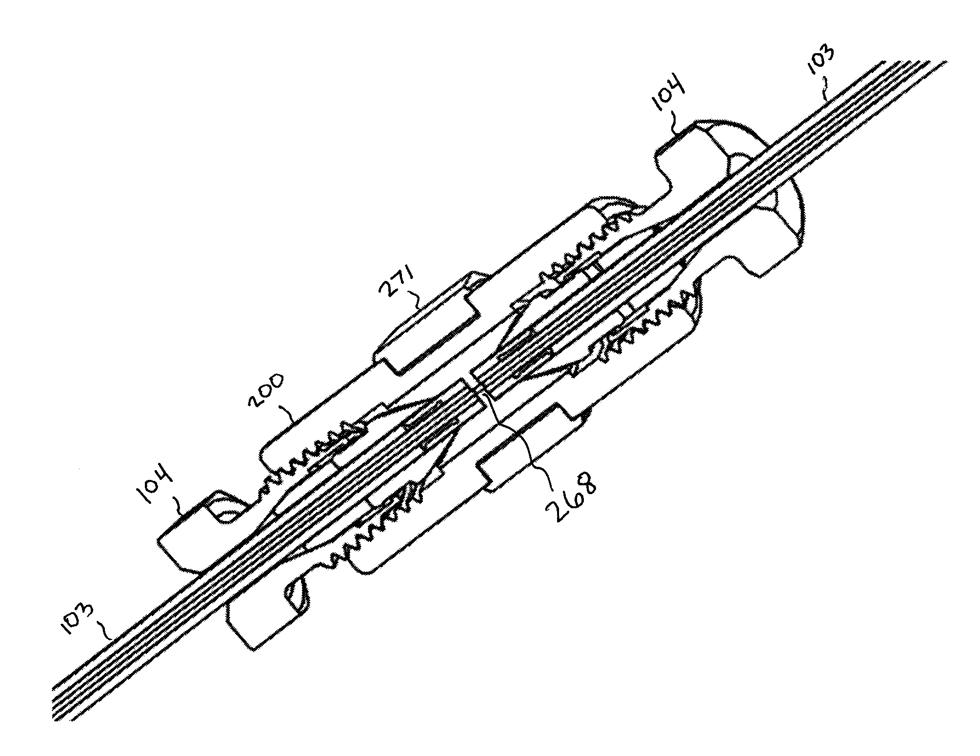 Connector with structural reinforcement and biocapatible fluid passageway