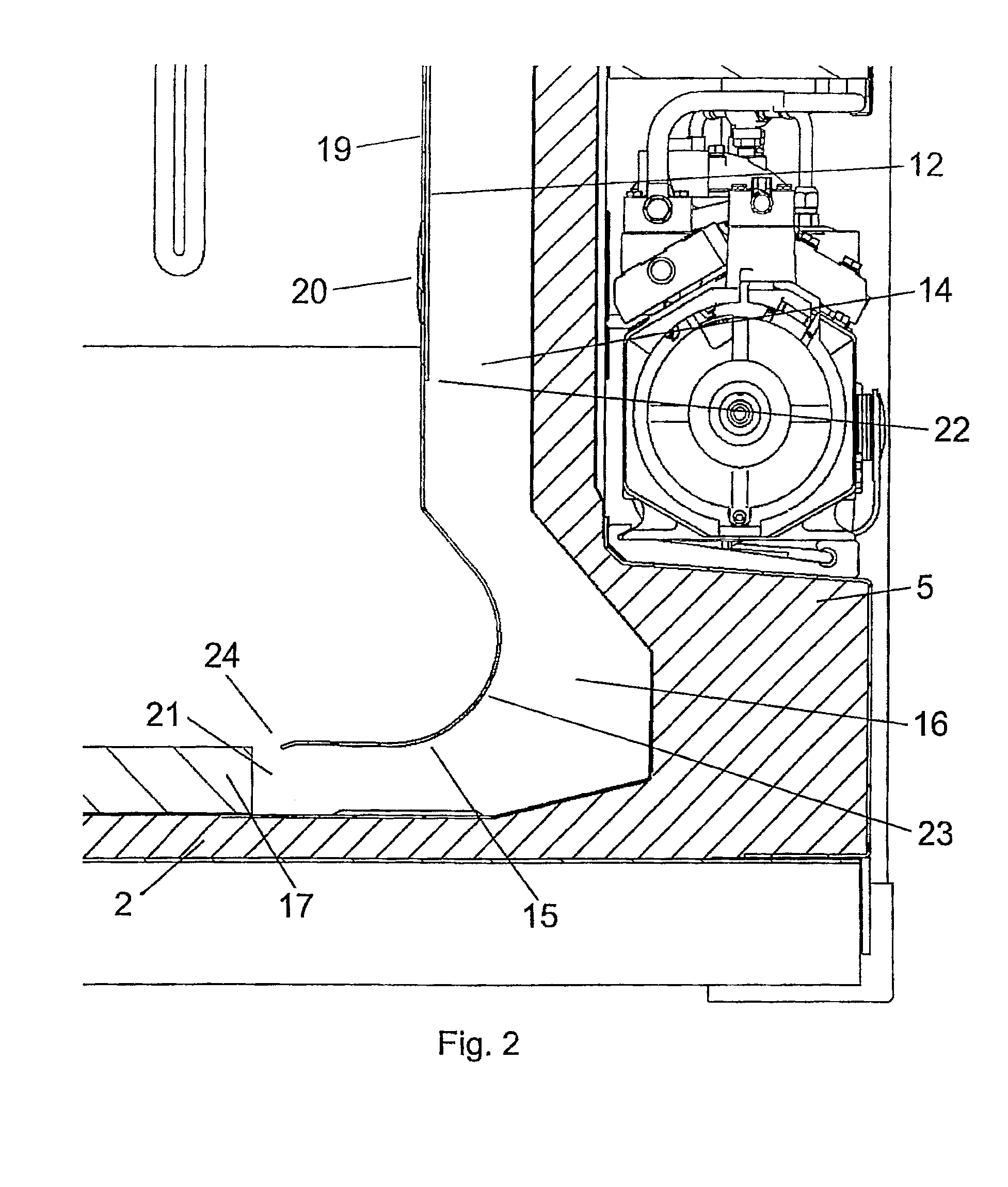 Container with air guide