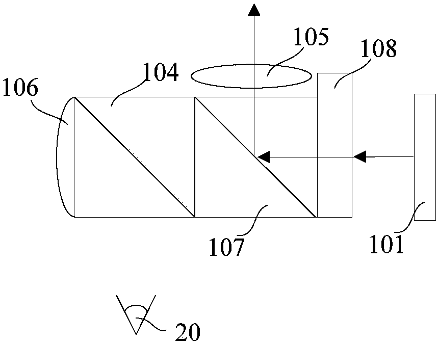 Optical system with projection and visual functions