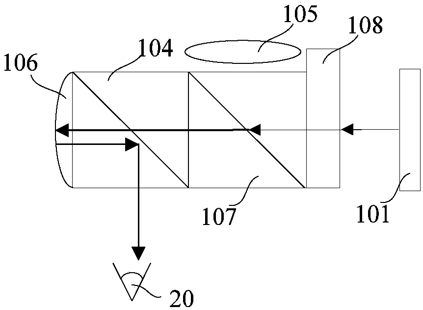 Optical system with projection and visual functions