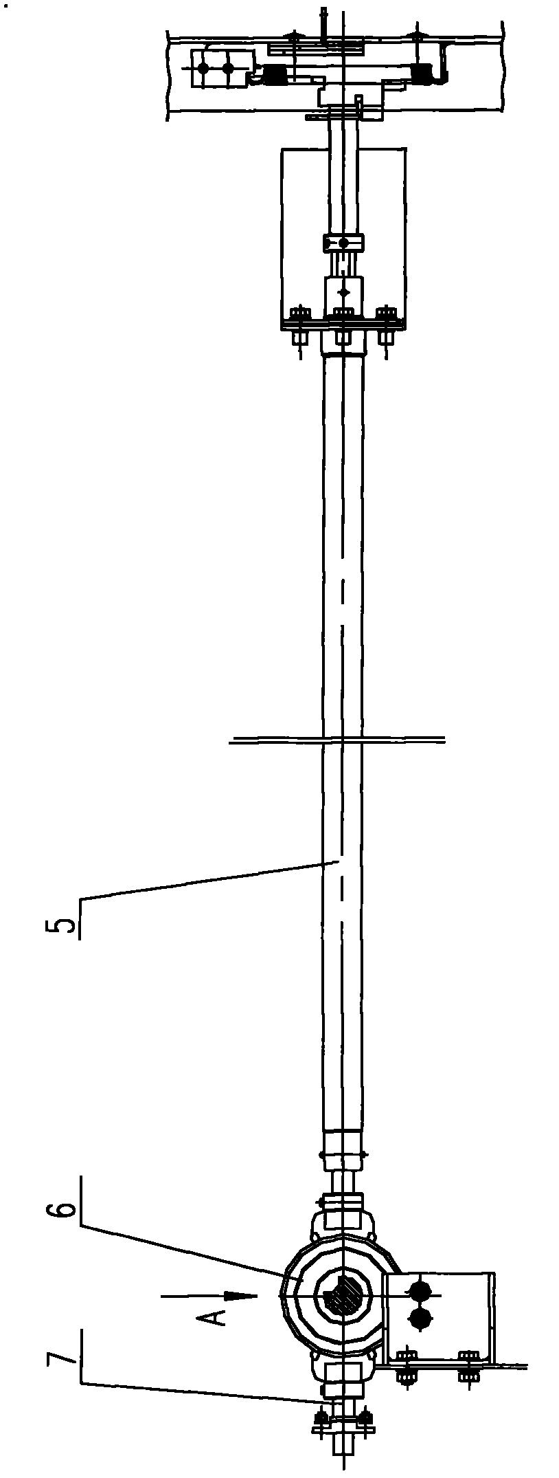 Grounding switch operating device of removable switch cabinet